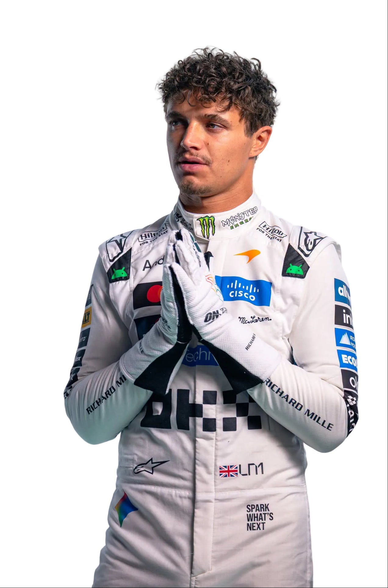 2026 Lando Norris & Oscar Piastri Special White Heritage British GP F1 Racing Suit - Speedxgear