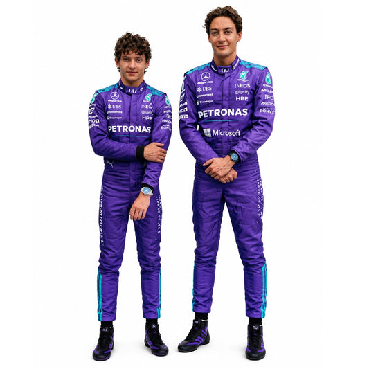 2026 George Russell & Andrea Kimi Antonelli Mercedes Miami GP F1 Racing Suit - Speedxgear