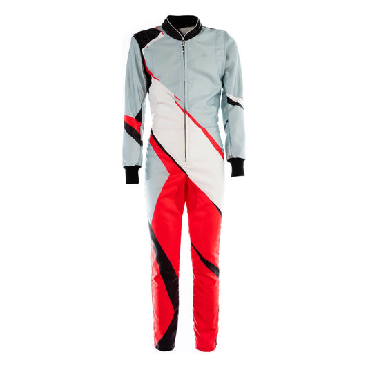 Go-Kart Car Racing Costume - White / Gray / Orange SpeedX Gear