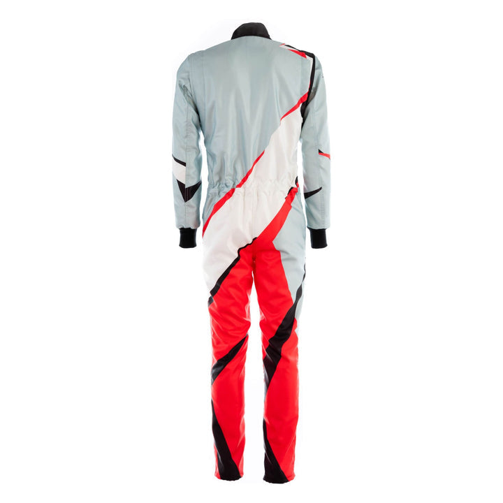 Go-Kart Car Racing Costume - White / Gray / Orange SpeedX Gear