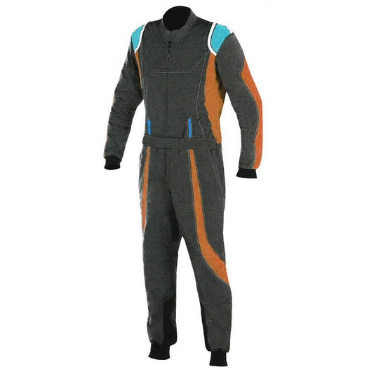 Black / Brown Racing Suit For Karting SpeedX Gear
