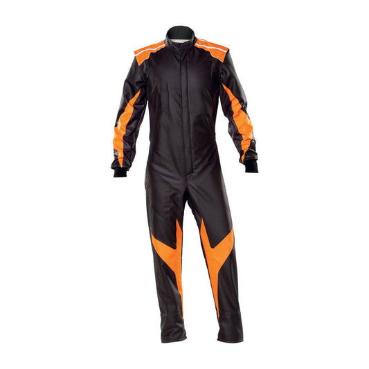 Plain Black/Orange Go Kart Racing Outfit SpeedX Gear