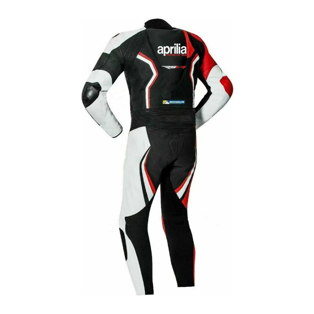 Aprilia Motorcycle Racing Leather Suit Black SpeedX Gear