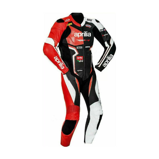 Aprilia Motorcycle Racing Leather Suit Black SpeedX Gear