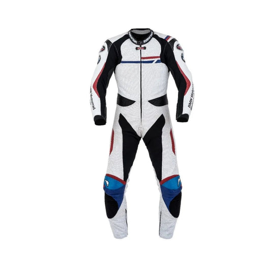 BMW Motorbike White Leather Racing Suit SpeedX Gear