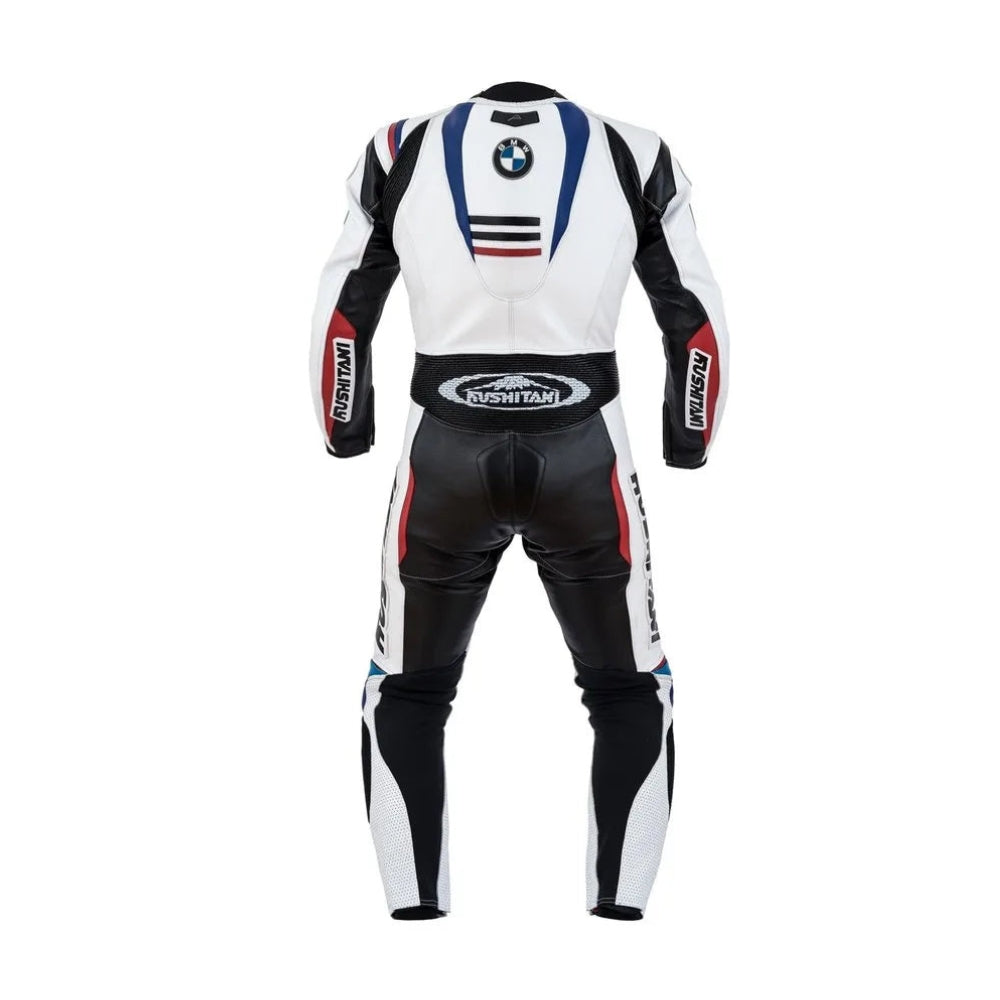 BMW Motorbike White Leather Racing Suit SpeedX Gear