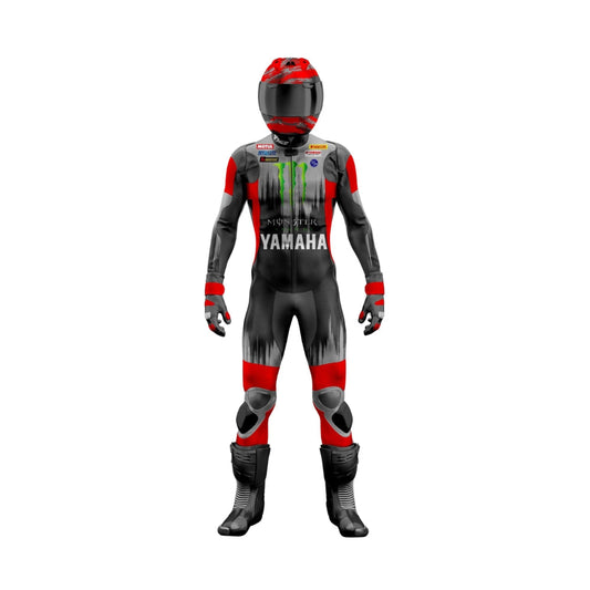 MotoGP Yamaha Leather Protective Gear - Motorcycle Racing Suit SpeedX Gear