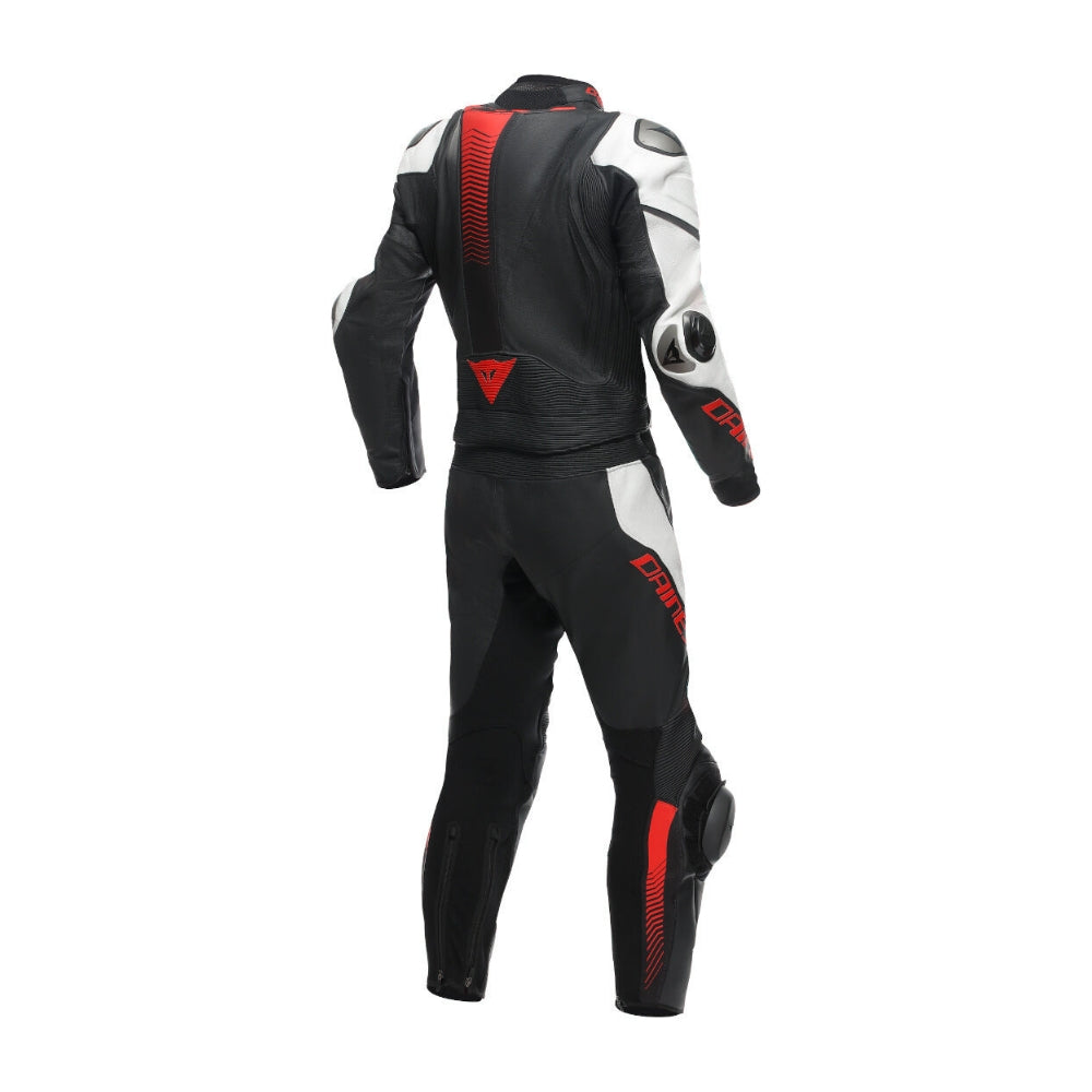 Laguna Seca 6 Leather Motorbike Suit White Black SpeedX Gear