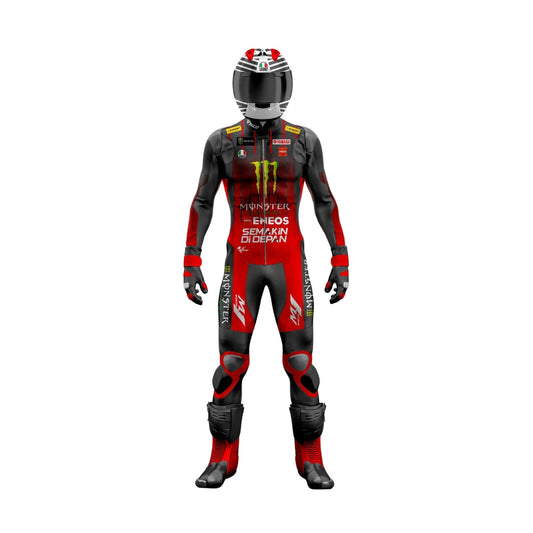 Yamaha MotoGP Leather Protective Motorbike Track Racing Suit SpeedX Gear