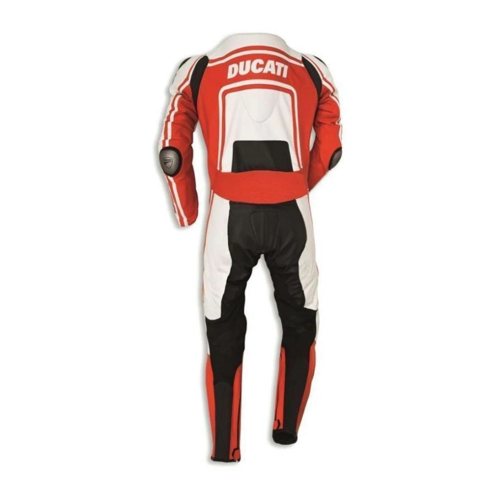 DAS 073 Ducati Corse One-Piece Motorcycle Leather Racing Suit SpeedX Gear