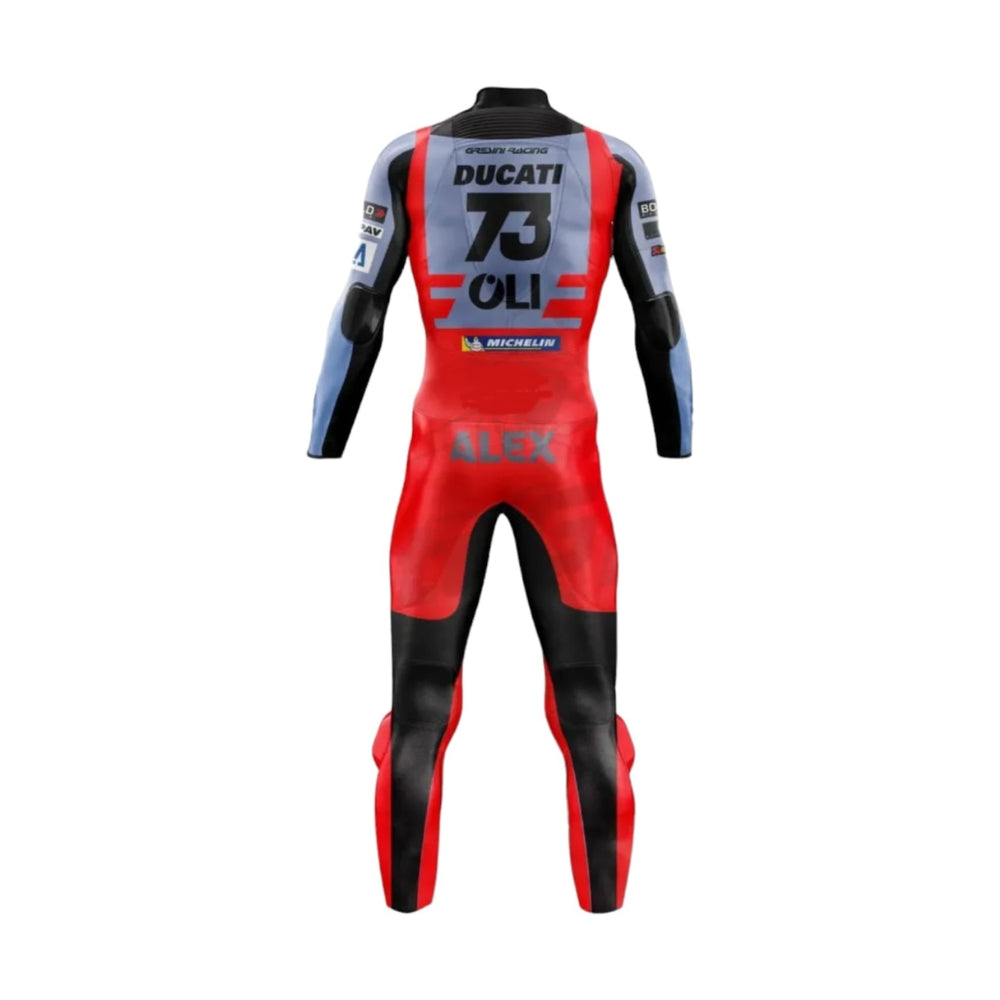 Alex Marquez Gresini Racing Motorcycle Leather Suit SpeedX Gear