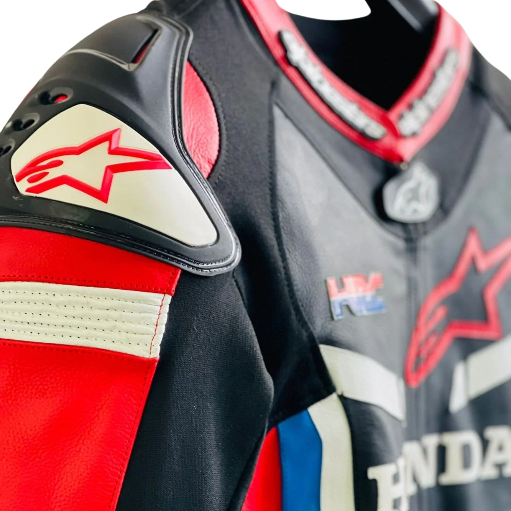 Honda GP Pro V2 One-Piece Motorcycle Leather Suit SpeedX Gear