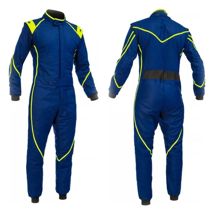 Blue Go-Kart Driver Racing Suit SpeedX Gear
