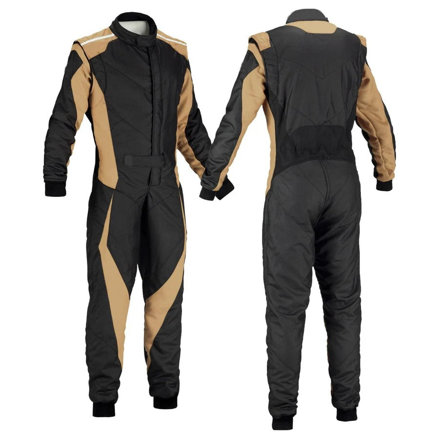 Plain Black Go Kart Racing Costume SpeedX Gear