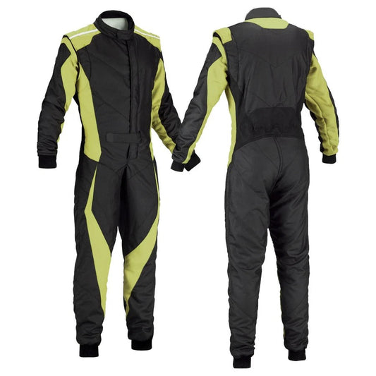 Black / Yellow Go-Kart Driver Race Costume SpeedX Gear