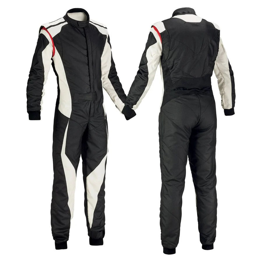 Black and White Go-Kart Driver Racing Outfit SpeedX Gear