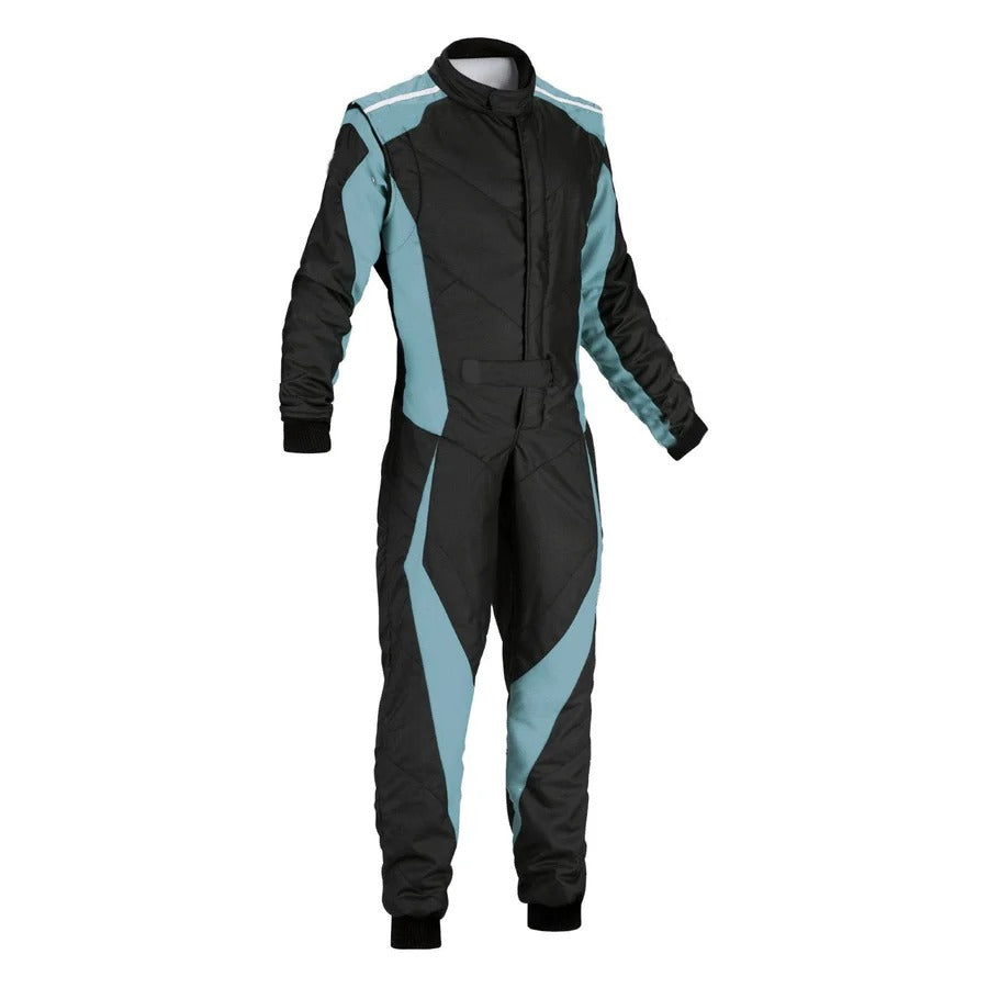 Plain Black & Blue Go Kart Racing Costume SpeedX Gear