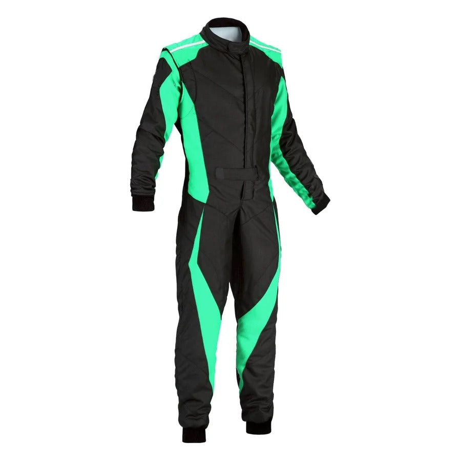 Black / Teal Go-Kart Car Racing Costume SpeedX Gear