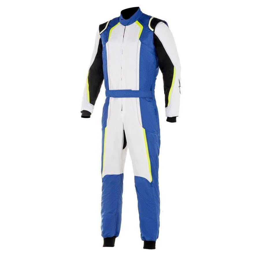 Karting Racing Driver Suit - White / Royal Blue SpeedX Gear