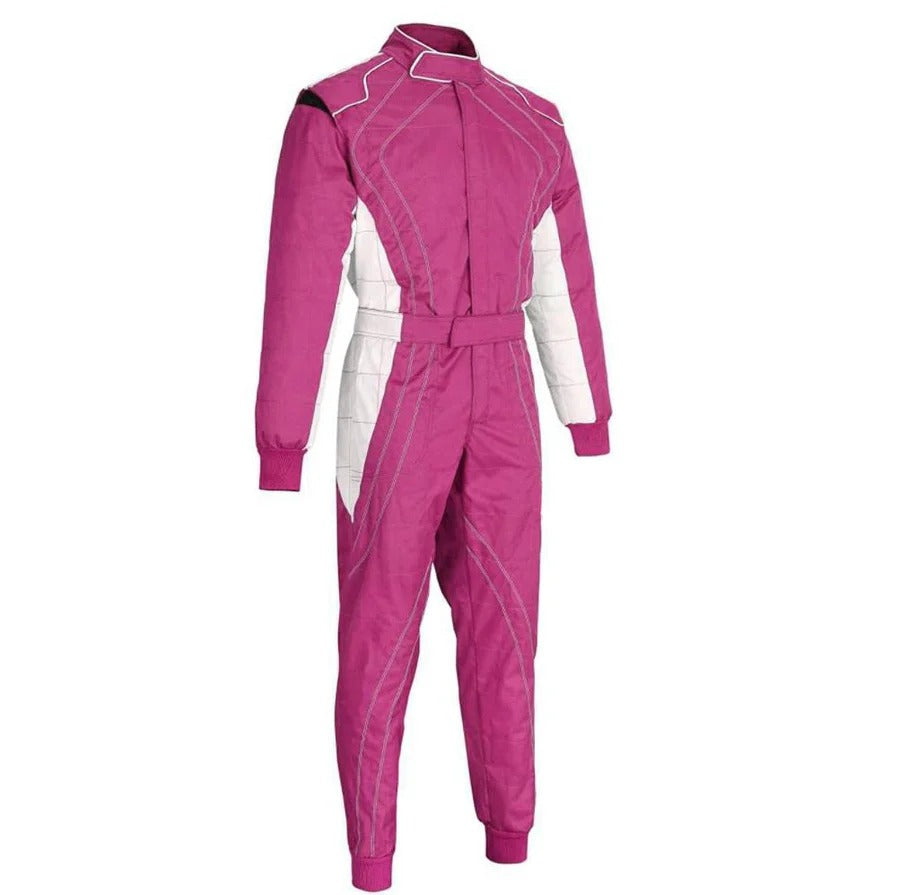 Pink Go-Kart Driver Racing Attire SpeedX Gear