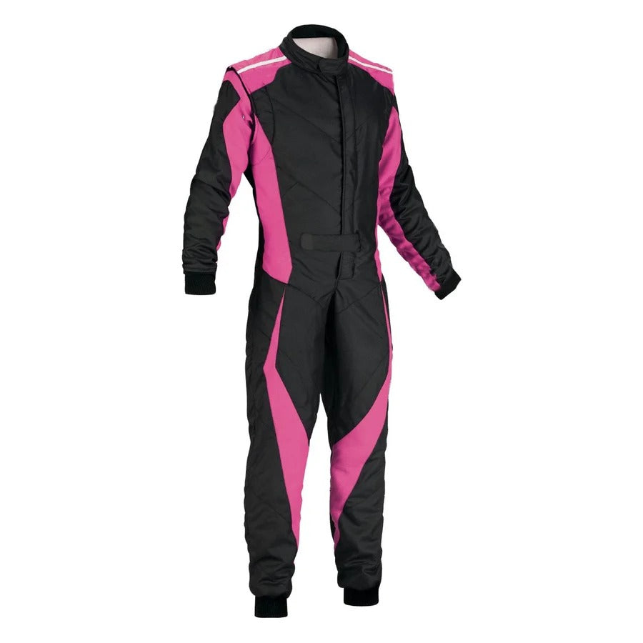 Plain Black & Pink Go Kart Racing Suit SpeedX Gear