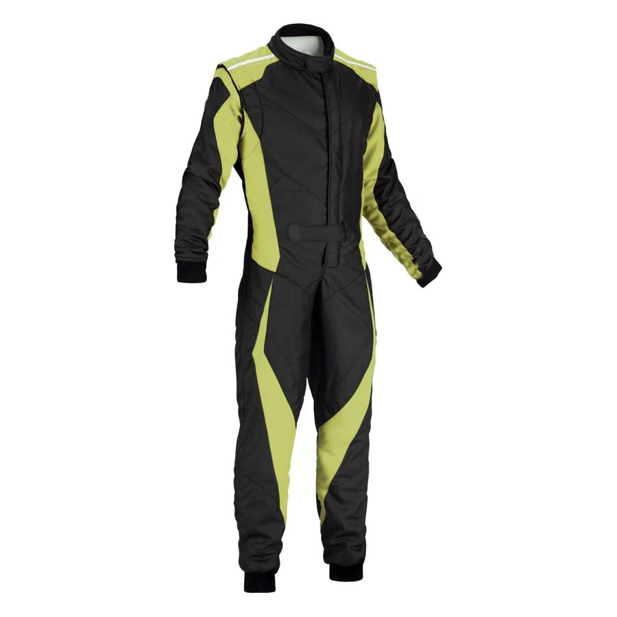 Black / Yellow Go-Kart Driver Race Costume SpeedX Gear