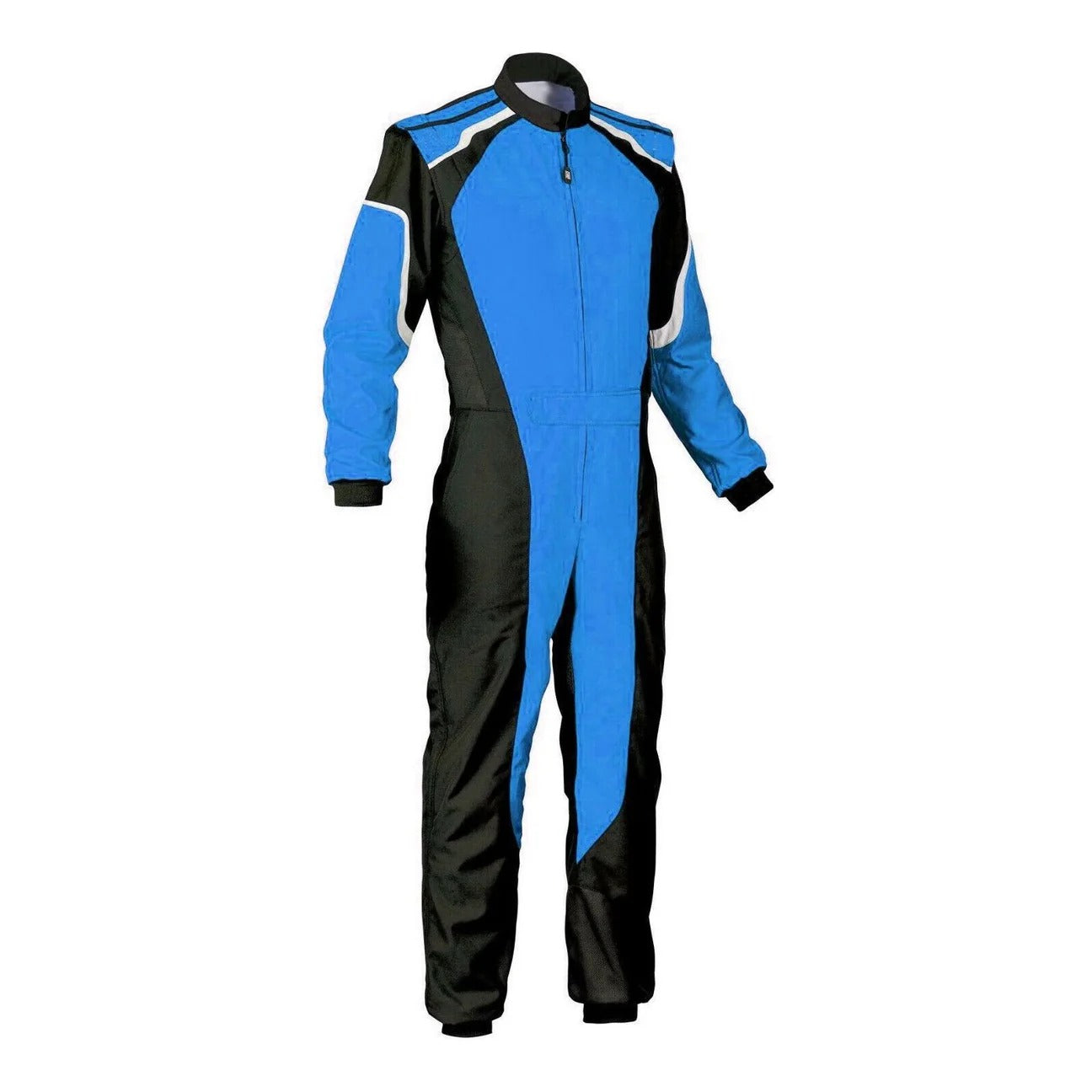 Plain Black & Blue Go Kart Racing Suit SpeedX Gear