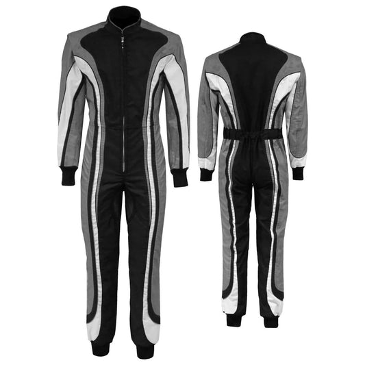 Racing Suit for Go Kart Black / Gray SpeedX Gear
