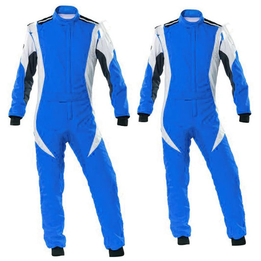 Blue Go Kart Racing Suit Men SpeedX Gear
