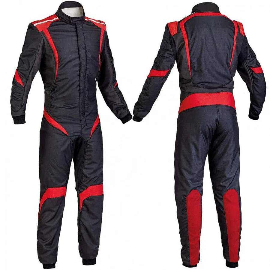 Black / Red Go-Kart Racing Wear Costume SpeedX Gear