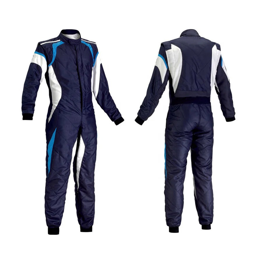 Custom Navy Go Kart Racing Outfit SpeedX Gear