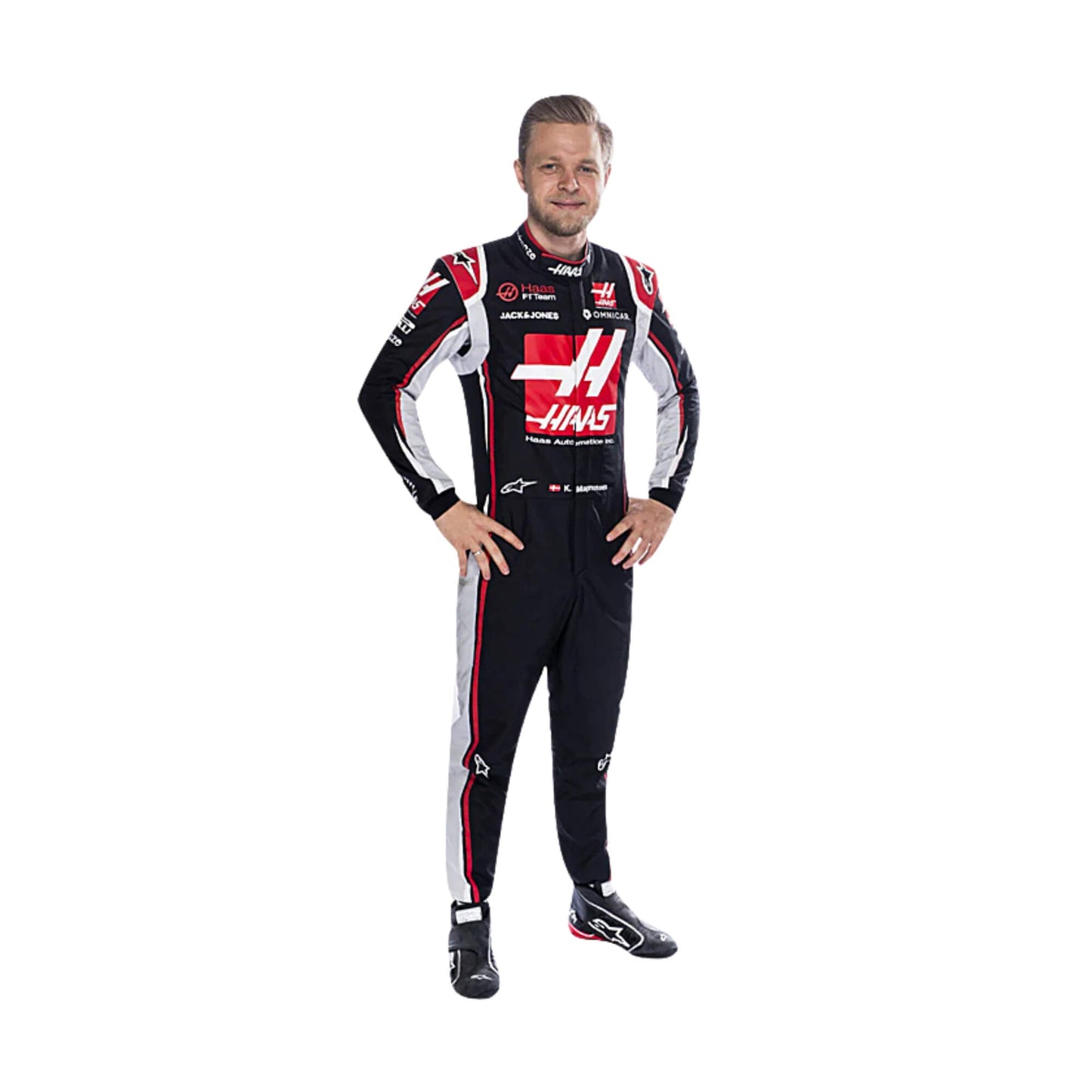 Kevin Magnussen 2020 ]F1 racing suit – sharp black and white design