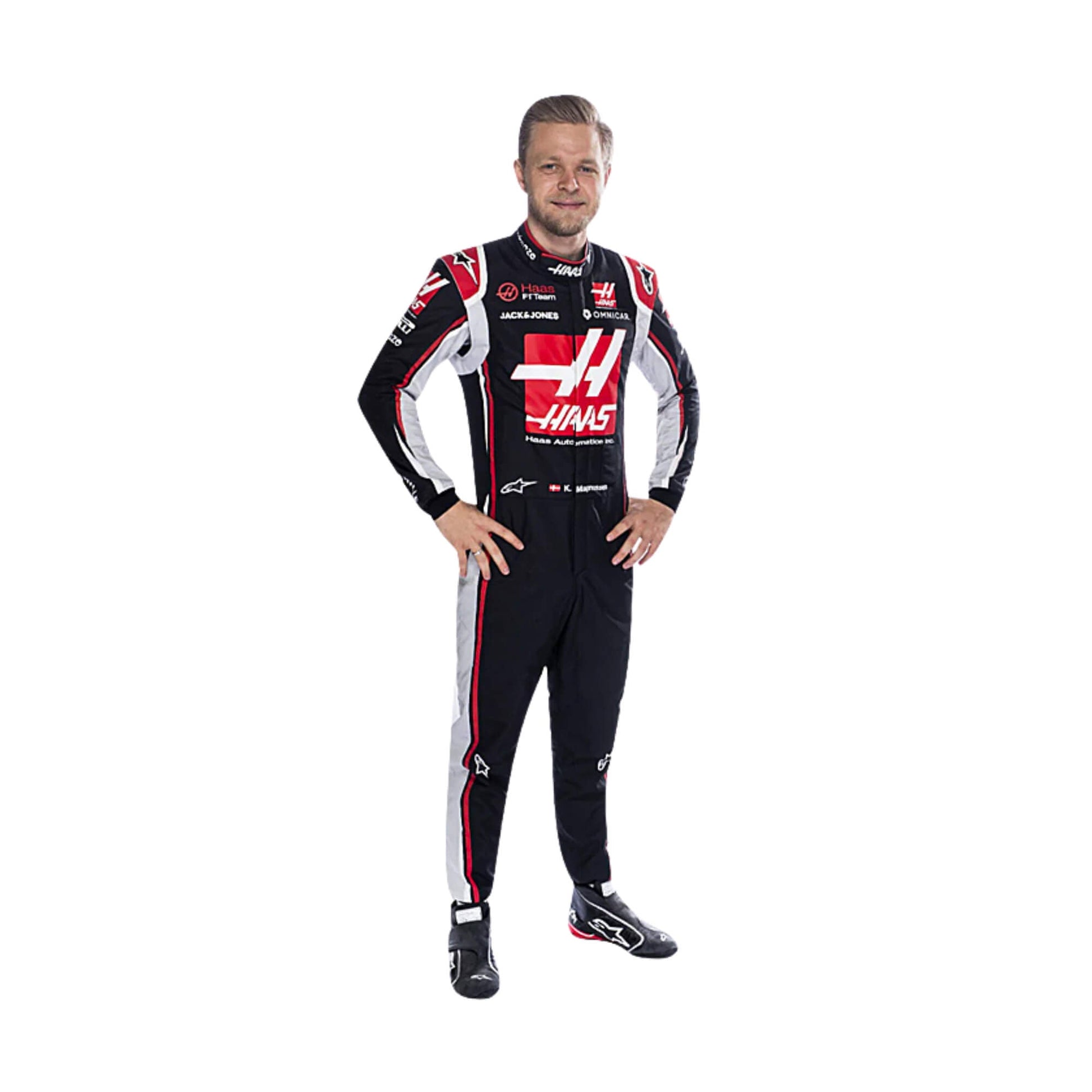 Kevin Magnussen 2020 ]F1 racing suit – sharp black and white design