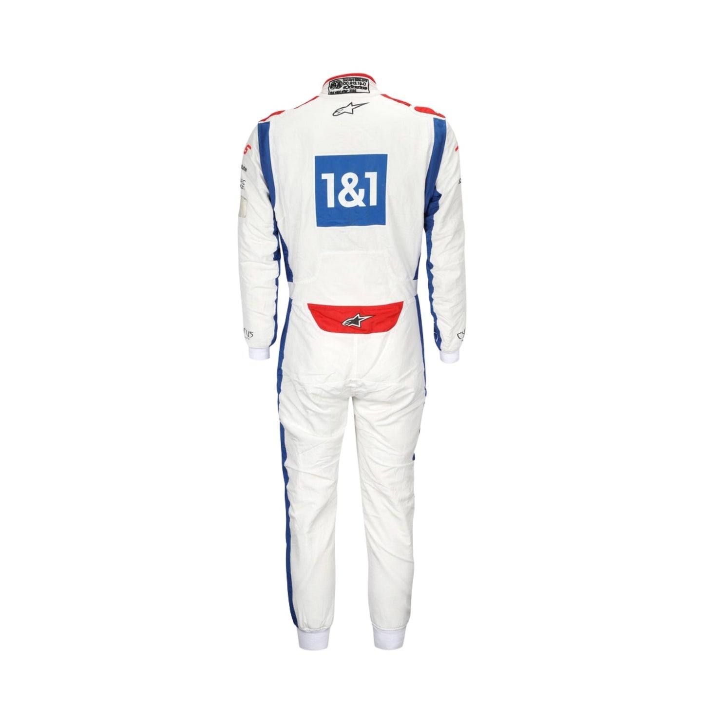 2022 Kevin Magnussen F1 Racing Suit Back View, Custom Fit, Name on Collar, Streamlined Appearance.