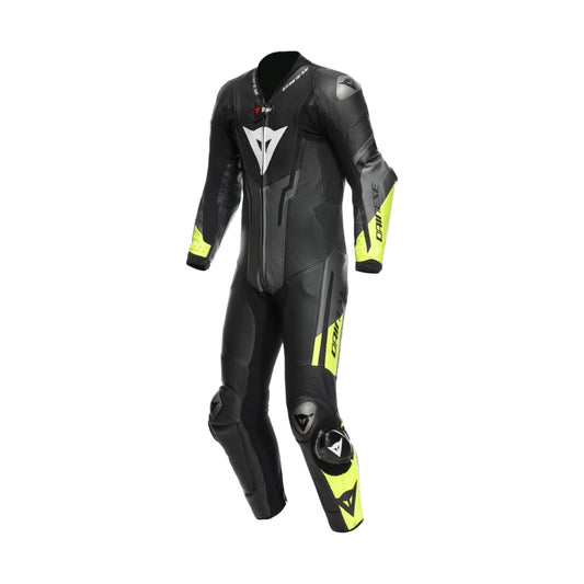 MISANO 3 Perforated Leather Suit – Black Anthracite Fluo-Yellow SpeedX Gear