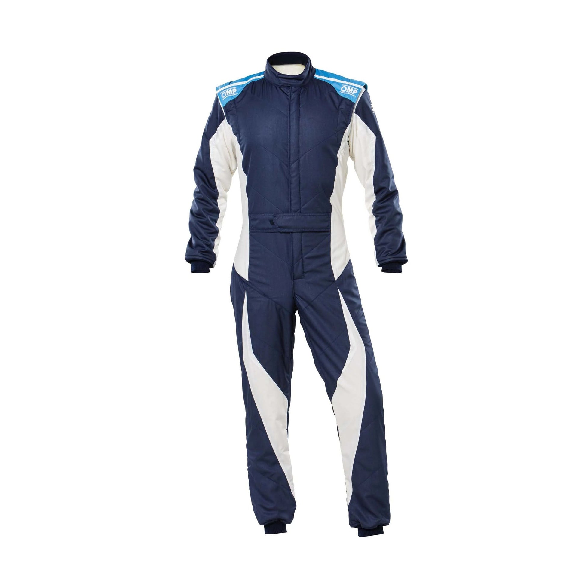 OMP Tecnica Evo Navy Blue / White Racing Suit SpeedX Gear