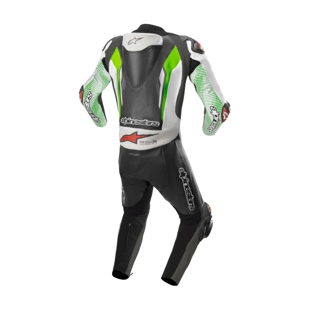 Race One-Piece Perforated Black Motorbike Leather Suit SpeedX Gear