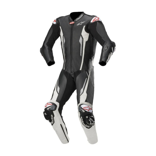 Racing Absolute One-Piece Perforated Black Motorcycle Leather Suit SpeedX Gear