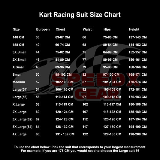 Speedx_Gear_Products_Size_Chart