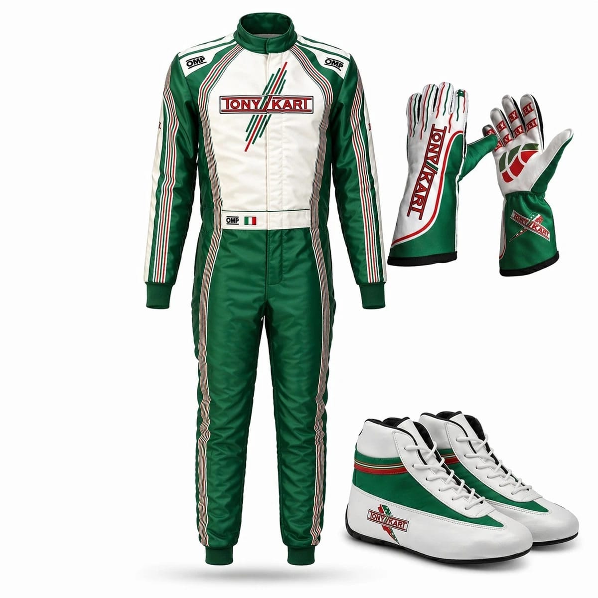 Tony Kart Racing Suit, Racing Gloves & Racing Shoes