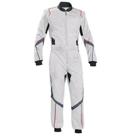 White Go Kart Racing Suit SpeedX Gear