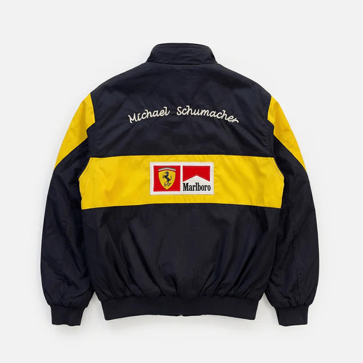Yellow Ferrari F1 Racing Jacket