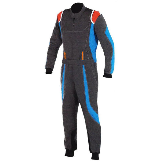 Black / Blue Kart Racing Cordura One Piece suit SpeedX Gear